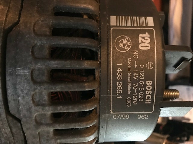 Bentley Arnage Alternator  Bosch 120A