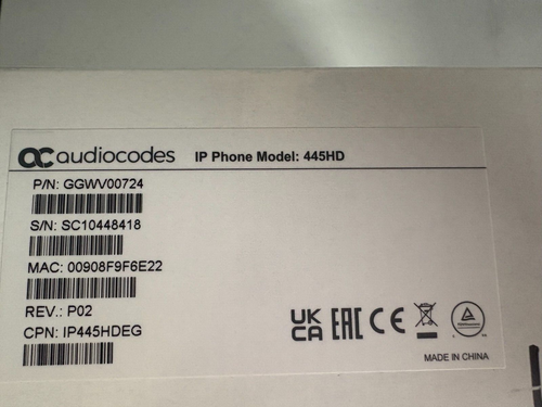 Telefono IP Audiocodes 445HD - Modello GGWV00724 - Nuovo - Foto 3 di 3