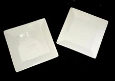 Lot of TWO 6-3/4" Salad Plates - Macy's The Cellar WHITEWARE SQUARE - NICE!
