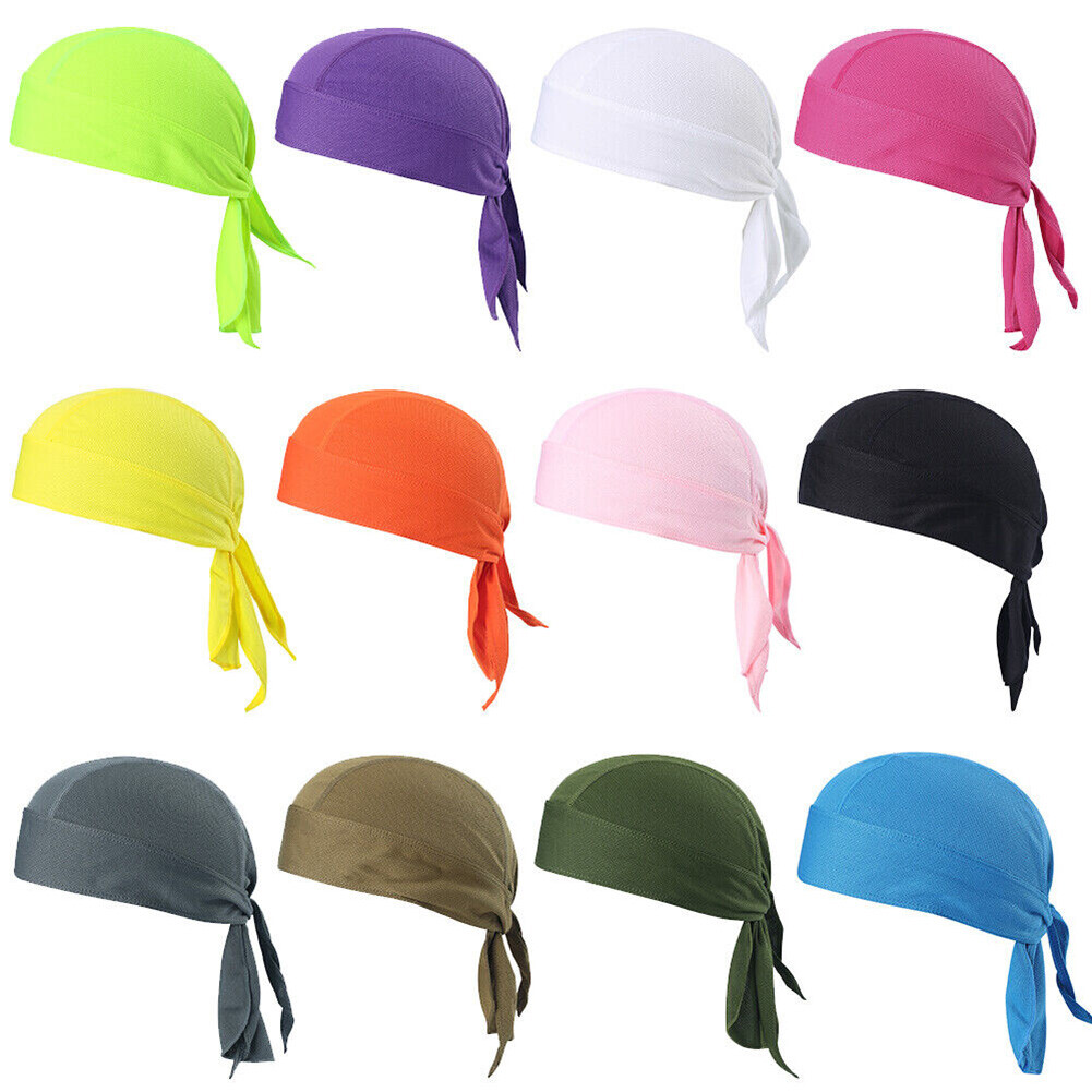 Cooling Du Rag Motorcycle Headwrap Biker Bandana Men Women