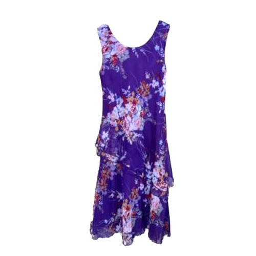 LOT Pyramide Collection LOT Petite ROBE MAXI 6/8 Niveaux + Veste Violet Mousseline - Photo 2/13
