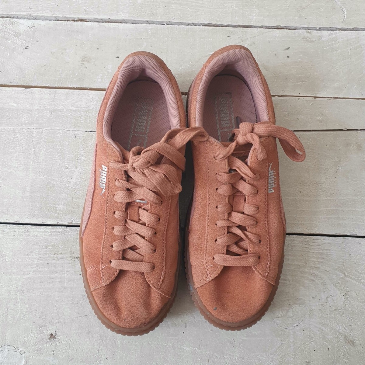 Puma Womens Trainers Suede Platform Pink Size UK EU 37 UK