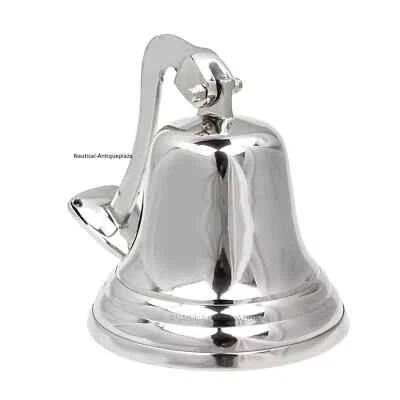 9" Brass Ship Wall Bell Captain Boat Decor Maritime Mounted Bracket gift item - Image 1 of 4
