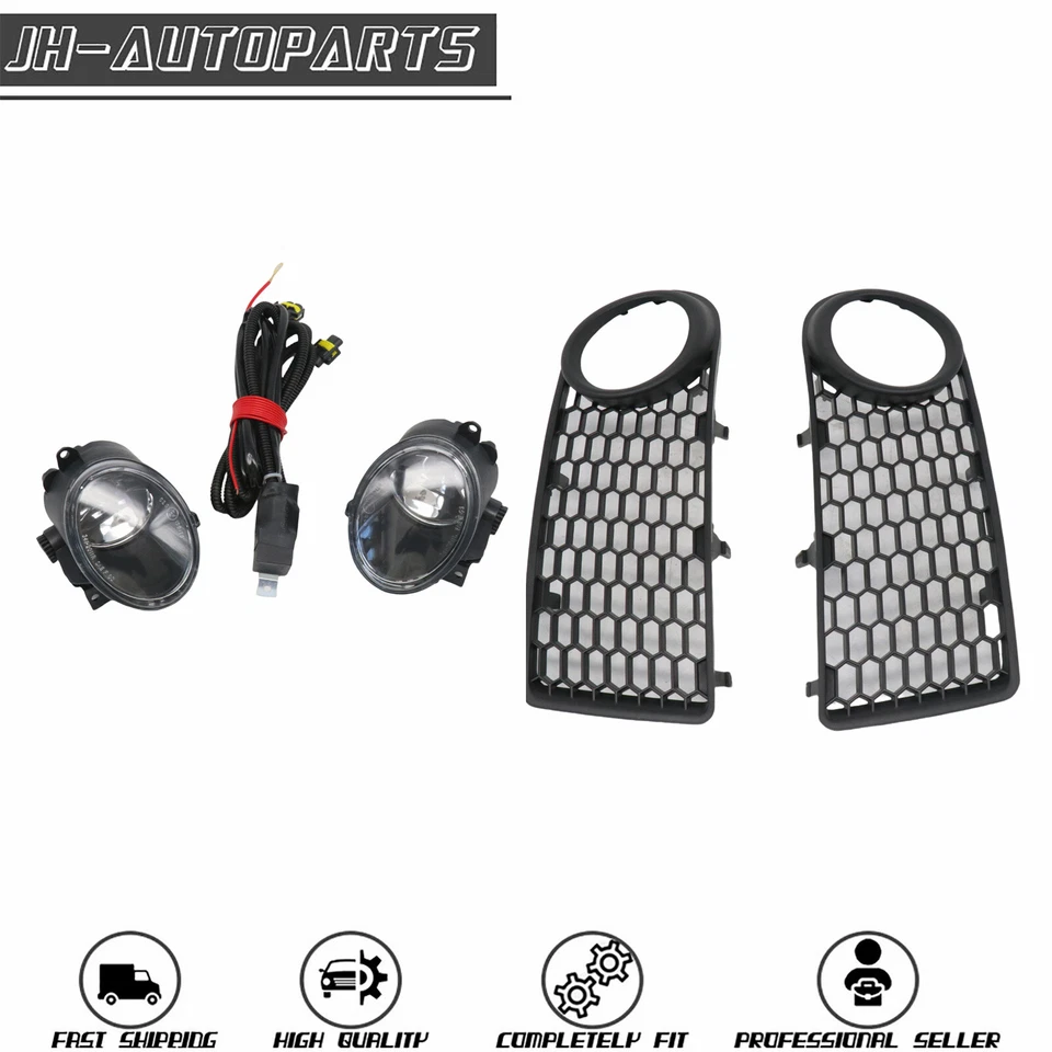 Par de luces antiniebla con cubierta + arnés de cableado para parachoques delantero VW Beetle 2006-2010 Foto 3 de 4