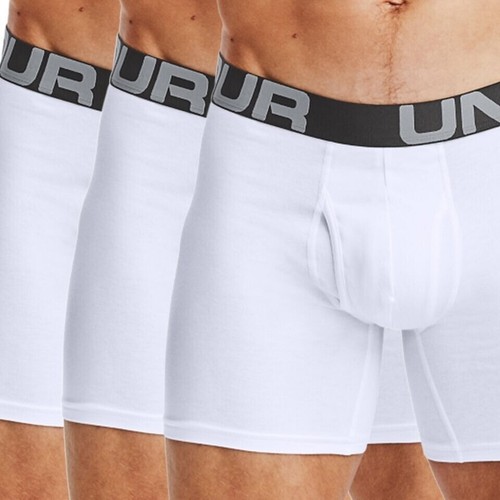 MEN UNDER ARMOUR 3-PACK CHARGED COTTON 6''INCH BOXER SHORT - Picture 3 of 11