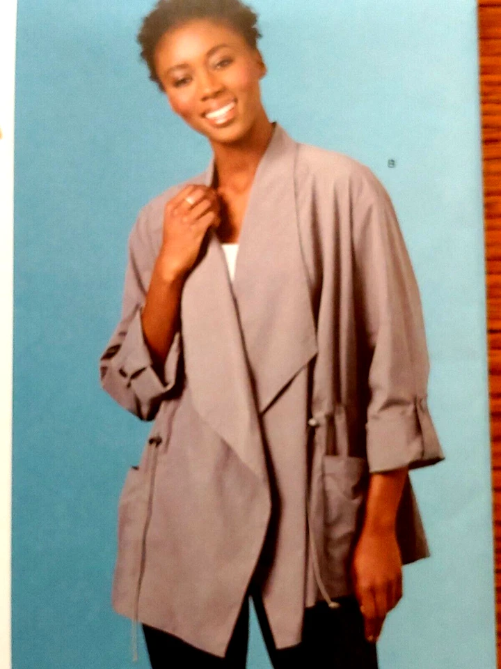 Simplicity S8989 Sz XXS-XXL Misses Coat Jacket Vest UNCUT Sewing Pattern USA - Image 2 of 4