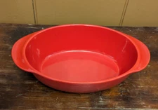 Chantal Red Stoneware 2.25 Qt Oval Baking Casserole Serving Dish Pan 10"x7" EUC
