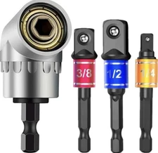 Impact Grade Power Hand Tools Driver Sockets Adapter Extension Set, 3Pcs