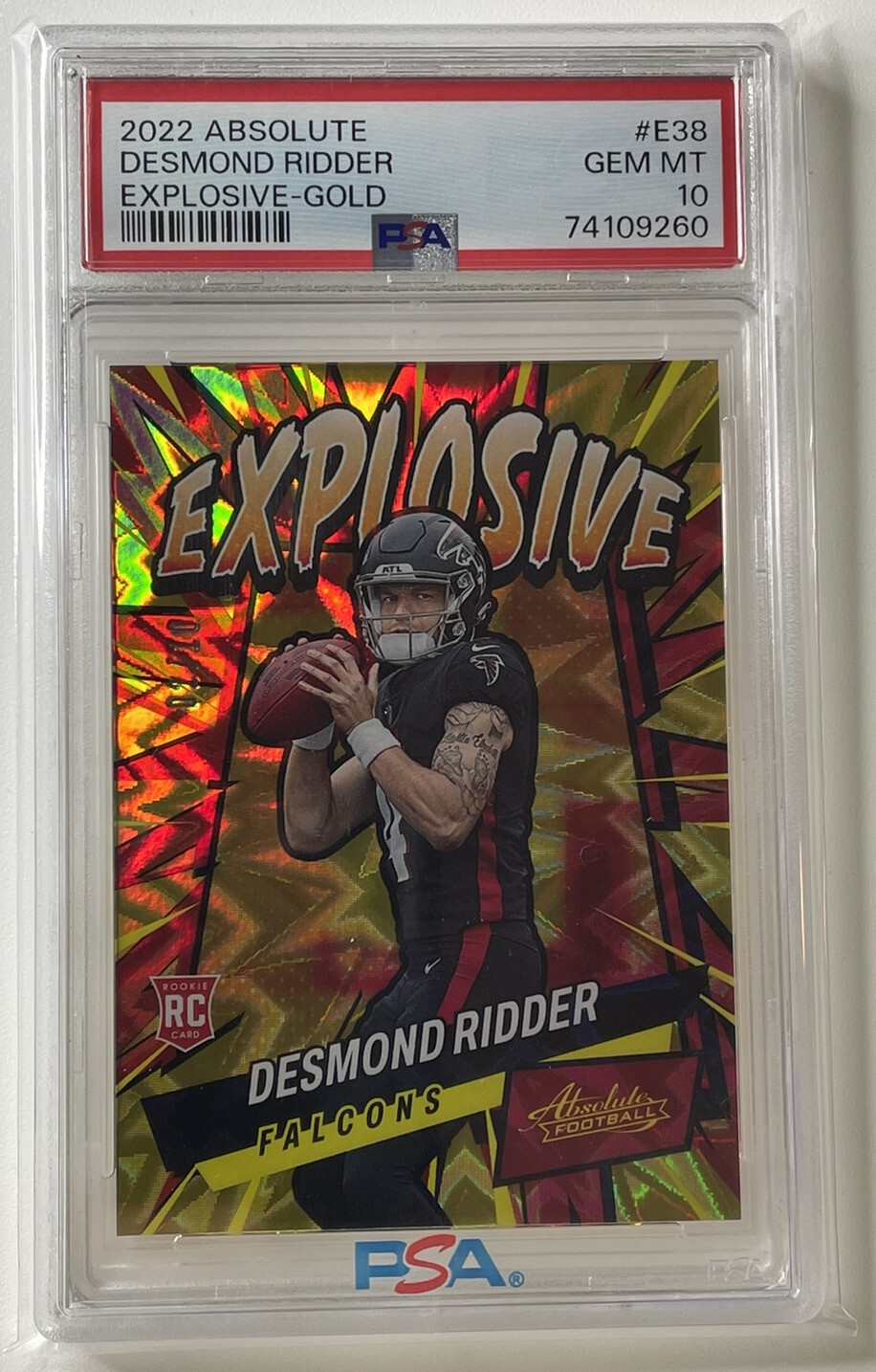 Desmond Ridder Panini Absolute Explosive #E38 Gold