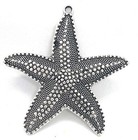 1 Large Sea Star Fish starfish Antique Silver Pewter Marine Charm Pendant 66mm — photo 1