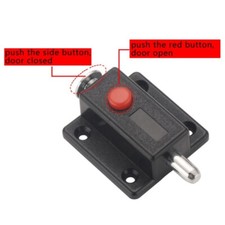 2PCS Window Cabinet Push Button Spring Loaded Automatic Door Bolt Latch