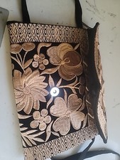 Vintage Gold Embroidered Clutch Evening Purse