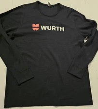 Wurth Mens Next Level Apparel Black Long Sleeve Thermal Shirt- Size XXL (2XL)