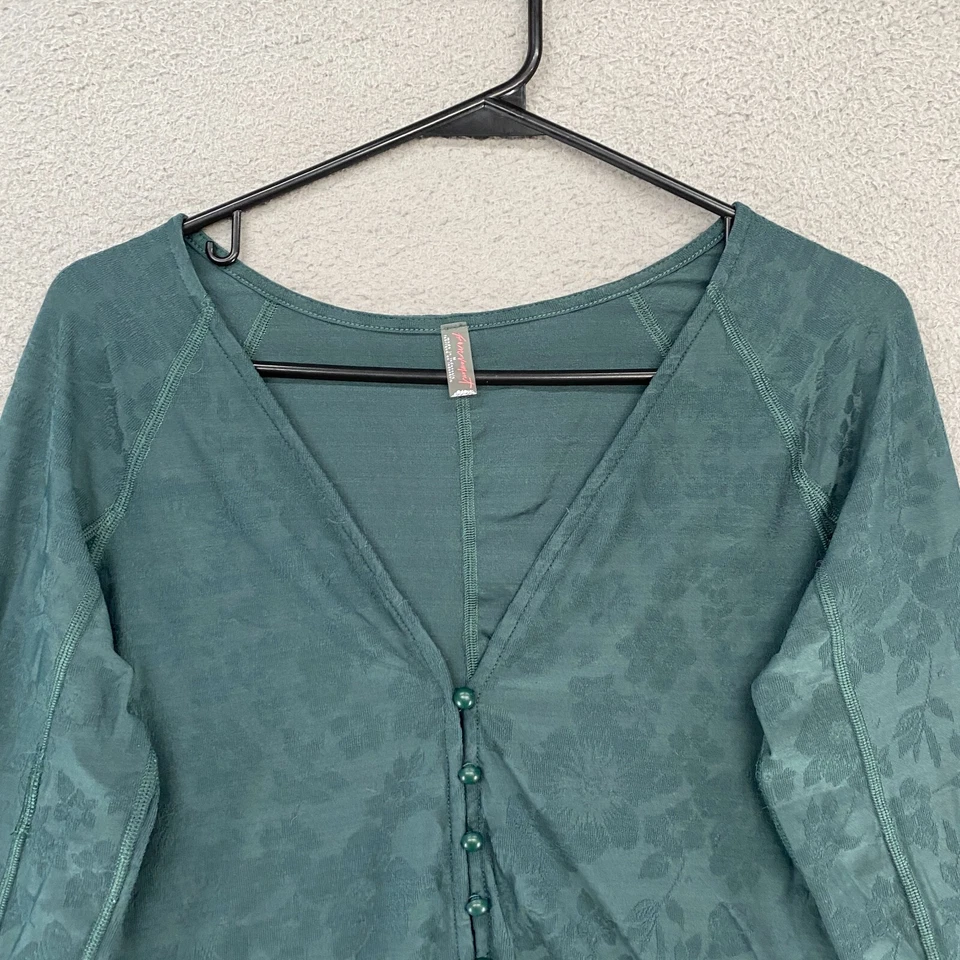 Cardigã Free People FP Movement Top Feminino Médio Floral Camada Athena Yoga Ano Novo - Imagem 2 de 4