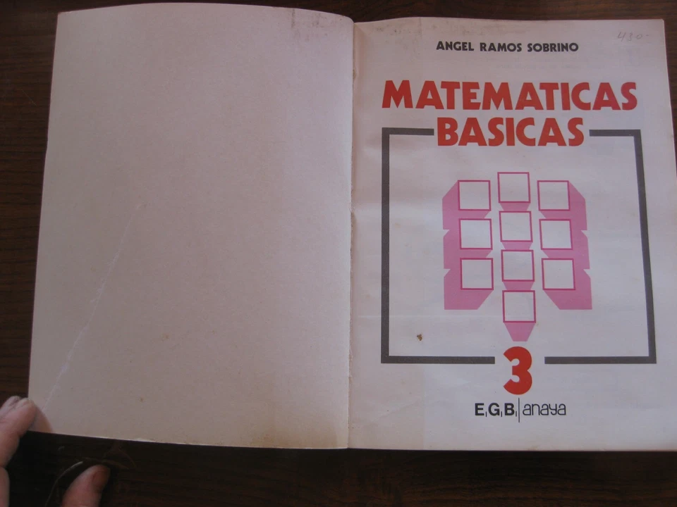 LIBRO TEXTO ESCUELA ESCOLAR COLEGIO MATEMATICAS BASICAS 3 ANAYA EGB NUEVO 1977  - Imagen 2 de 4