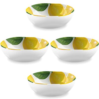 Epicurean Zitrone frisch Outdoor/Camping/BBQ-Kunststoff/Melamin Schüssel Set für vier