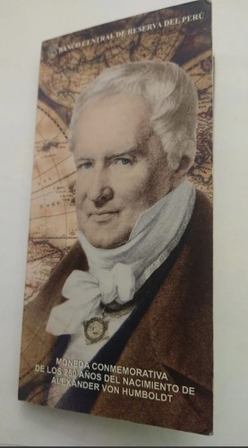 PERÚ: 250 Años NACIMIENTO ALEXANDER VON HUMBOLDT PLATA 925 PROFFOR - Picture 2 of 5