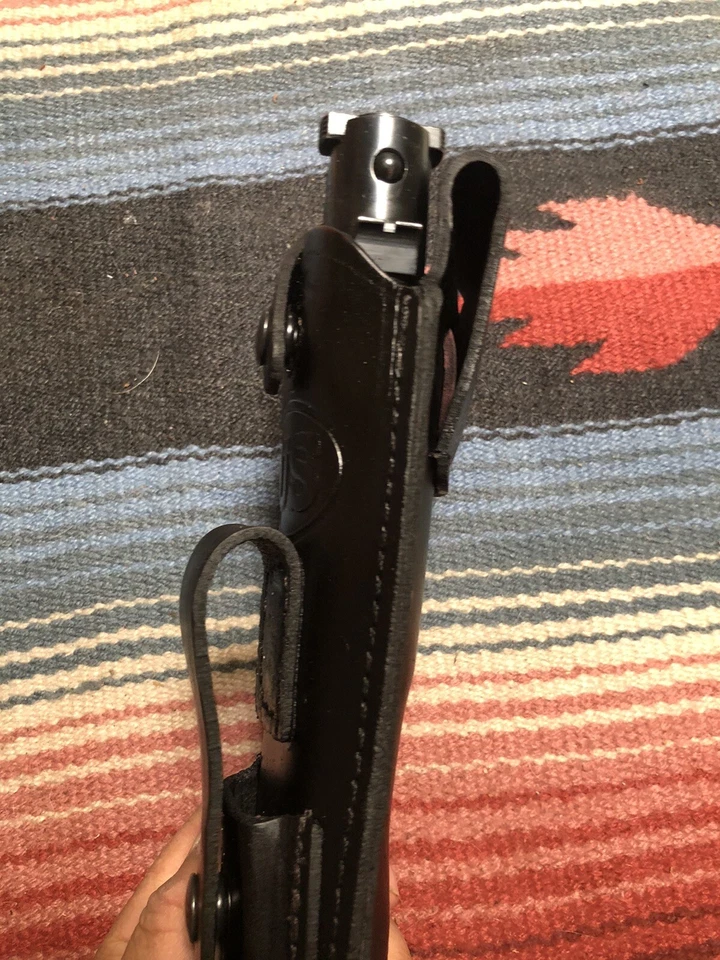 Ruger Mark I II III IV Black Leather Holster w Mag Pouch for 5.5 MK Standard US - Image 4 of 4