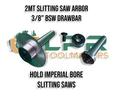 Slitting Saw Holder (2MT Shank) 3/8" BSW Threaded Back | Holds many sizes