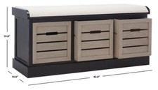 Safavieh BRIAR 3DRW/CUSH STORAGE BENCH, Reduced Price 2172754703 BCH5700E