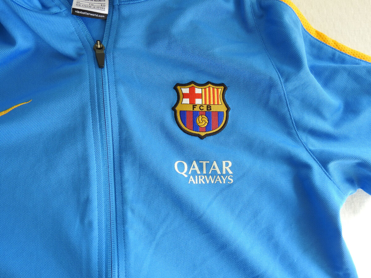 FC Barcelona Track Top Jacket Nike Blue Full Zip Training FC Barcelona Track Top Jacket Nike Blue Full Zip Training