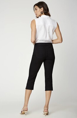 Slim Capri JeansIn Cool Embrace  Denim With Double Snap Waist Size 8