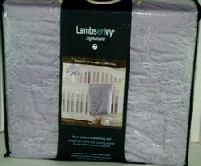 Lambs  Ivy Signature Girls French Lavender Collection 4pc Bedding Set