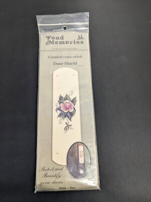 Vintage Fond Memories  ROSE  Door Shield Cross Stitch Kit