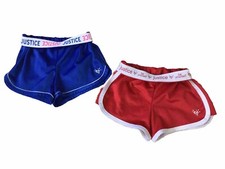 JUSTICE Girls size 8 LOT OF 2 GYM SHORTS