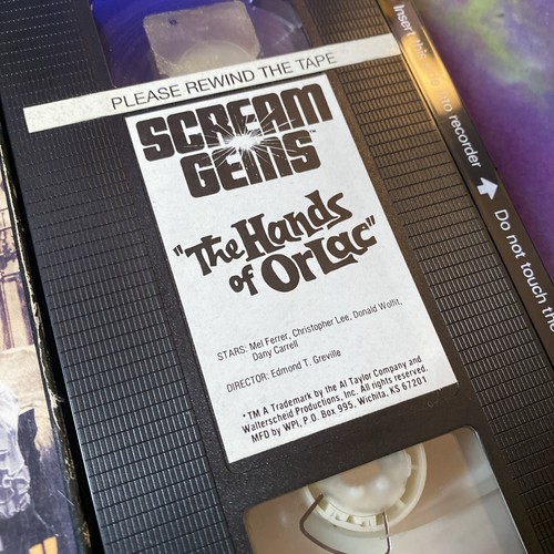 VHS Tape The Hands of Orlac Scream Gems 1990 - Picture 2 of 10
