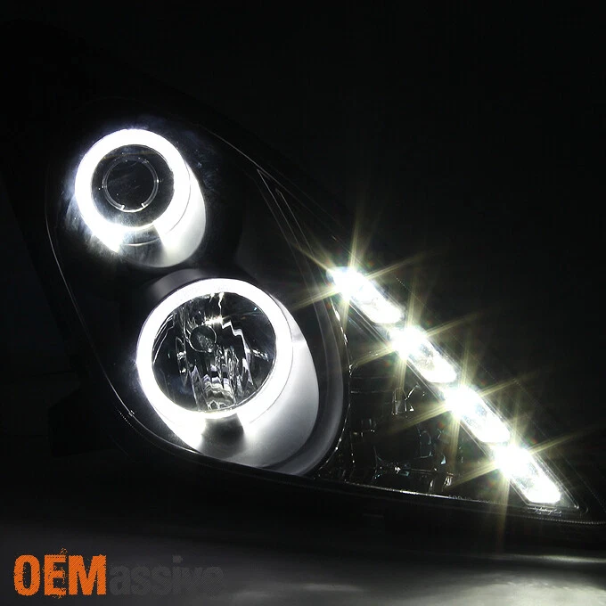 Se adapta a Toyota Celica 2000-2005 bisel negro halo proyector faros LED lámpara L+R Foto 3 de 4
