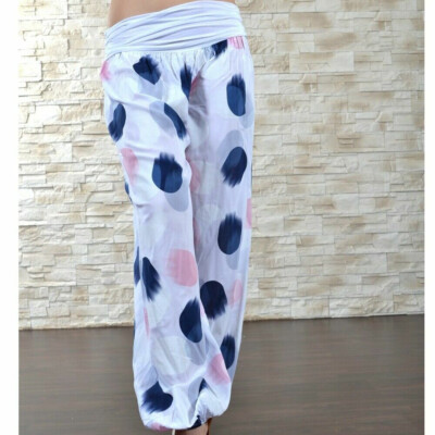 Damen Orienthose Sommerhose Hüfthose Pumphose Weiß Chino  34 36 38 40 42