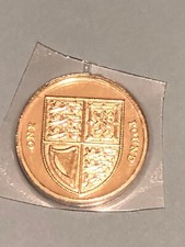 2008 £1 Old Round One Pound Coin Shield of Arms Uncirculated UK BUNC Royal Mint