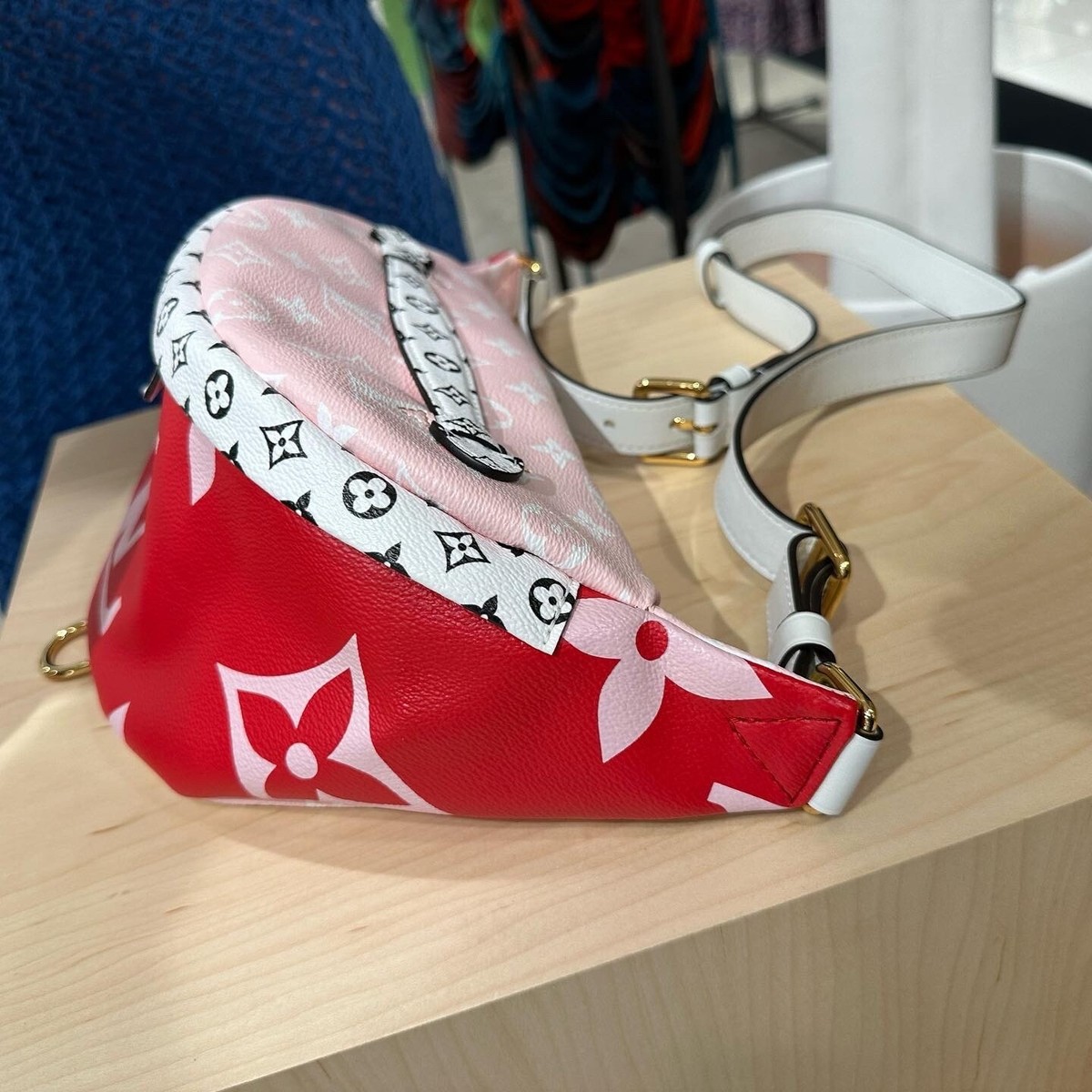 LOUIS VUITTON Monogram Giant Bumbag Rouge | eBay