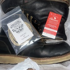THOROGOOD MENS 804-6201 BLACK 6" STEEL TOE MAX WEAR WEDGE SOLE BOOTS SIZE 12D