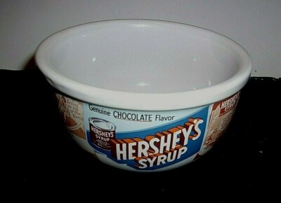2 Houston Harvest - Hershey's Syrup - Ice Cream/Cereal Bowls 5 1/2'' Diameter