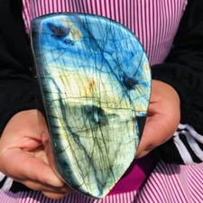 1040G Natural Labrador Moonstone Quartz Crystal Free Form Mineral Specimen