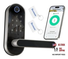 Keyless Entry Fingerprint Digital Smart Lock with Handle  Keypad: Silver