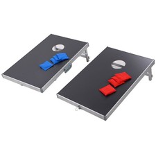 Foldable Bean Bag Toss Cornhole Game Set Boards Tailgate Regulation Baggo