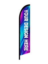 CUSTOM PRINTED QUALITY SWOOPER FEATHER FLAG BANNER SIGN with your message