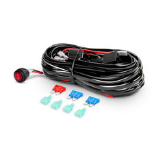12FT LED Light Bar Wiring Harness Kit 12V Relay Rocker Switch Blade Fuse 2 Lead