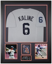 Al Kaline Autographed & Framed Gray Detroit Jersey Auto JSA COA