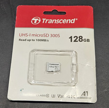Transcend 128GB micro SDXC Memory Card - UHS-I MicroSD 300S - DMG PACKAGE NEW
