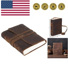 Leather Journal Notebook, Genuine Leather Journal for Men  Women Handmade Wr...
