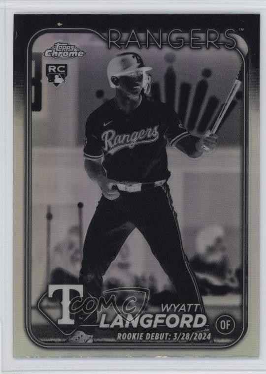 2024 Topps Chrome Update Rookie Debut Negative Refractor Wyatt Langford 19n6