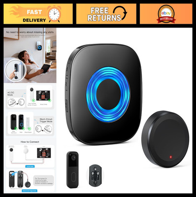 Wireless Doorbell Chime Kit for Blink Video Doorbell, 656ft Range, 58 Melodies,