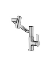 Lefton Rotatable Bathroom Faucet with Temperature Display in Fahrenheit Batt...