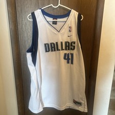 Nike White Dallas Mavericks Dirk Nowitzki 41 Basketball Jersey XXL 2 Length