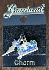 Elvis Presley Lot of 2 Vintage Graceland & TCB Charms  Used W/Card EXC Cond