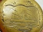 Antique MJ Tobias Swiss made Pocket Watch with Ship boat and Horse engravings